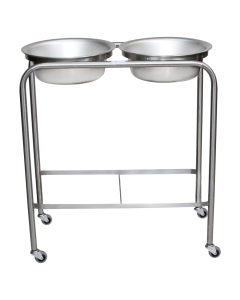 Blickman 7808SS-HB Snyder Double Basin Solution Stand with H-Brace, 727808100