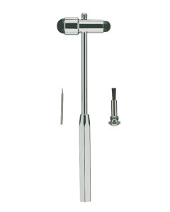 Miltex 1-220 Buck Neurological Hammer, 7¾", Brush & Needle (screw into handle), Chrome