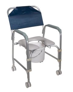 Drive 11114kd-1 Lightweight Portable Shower Chair Commode with Casters