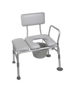 Drive 12005kdc-1 Padded Seat Transfer Bench with Commode Opening