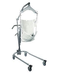Drive 13023 Chrome Hydraulic Patient Lift with Six Point Cradle