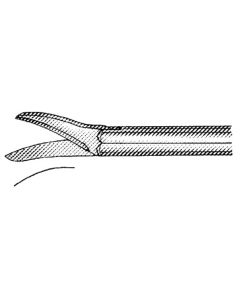 Miltex 19-2155 Bellucci Scissors, 7.5cm Shaft, Curved Left, 5.4"