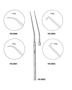 Miltex 19-2500 House Needle, Curved Tip, Semi-Sharp Point, Malleable Shaft, Round Handle, 6½"