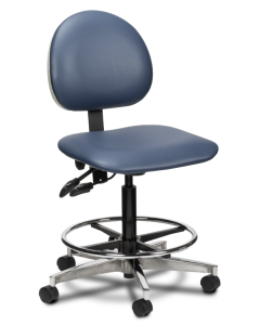 Clinton 2166-W Lab Stool with Contour Seat and Backrest