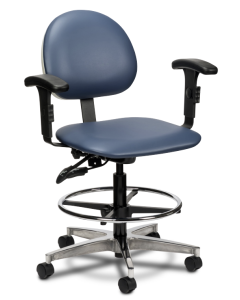 Clinton 2188-W Lab Stool with Contour Seat and Backrest