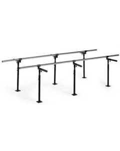 Hausmann Industries 1389QS Floor Mounted Bariatric Parallel Bars, Height and Width Adjustable, 7'