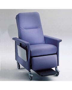 Novum Medical Products, Inc RC301-S Medical Transporter Recliner w/ 2 Swing Arms, Push Bar, Side Table, and Casters, 300 lb Capacity