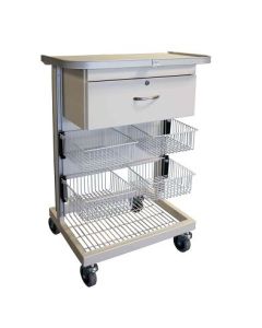 Amico Chloe Series Nurse Supply Cart with Drawer and Storage Baskets