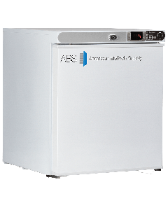 American BioTech Supply Premier Freestanding Countertop Left-Hinged Solid Door Refrigerator, 1.0 Cu. Ft., ABT-HC-UCFS-0104-LH