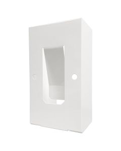 Bowman GB-144 Glove Box Dispenser - Single with Flexible Spring - Cabinet Mount - White Powder Coated Steel