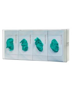 Bowman GP-061 Glove Box Dispenser Quad - Clear PETG Plastic