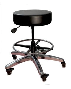 Brandt 17431-FR Pneumatic Bariatric Stool with Foot Ring - Black