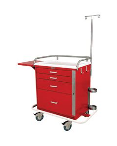 Harloff Classic Line Four Drawers Emergency Crash Cart with Specialty Package