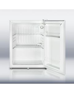 Summit Appliance FF28LWH Compact Under-Counter Refrigerator W/Lock - White