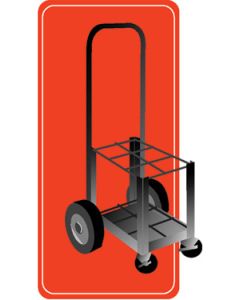 Cart for 6 D/E Cylinders (4 Wheels) (Painted)