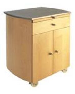 Touch America Timbale Wooden Storage Cabinet w/ Stainless Steel Countertop