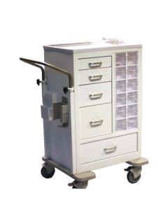 Waterloo All-In-One Tall Phlebotomy Cart, MTWA-34696-WHT