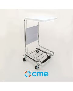 CME CMEB-SQHAMP Square Chrome Linen Hamper, 37 3/4” L x 18 5/8” W x 19 1/2” D