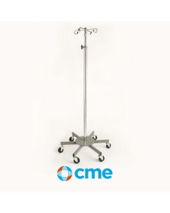 CME CMEB-IV6-4 Infusion Pump (IV) Stand with 4 Ram Hooks and 6 Caster