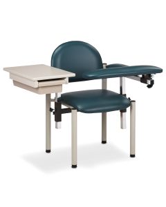 Clinton 6059-U SC Series, Padded, Blood Drawing Chair with Padded Flip Arm and Drawer