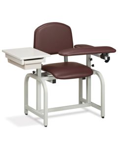 Clinton 66020 Lab X Series Blood Drawing Chair with Padded Flip Arm and Drawer