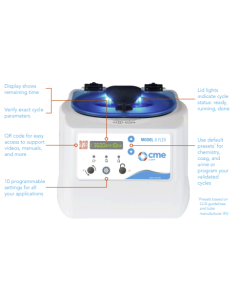 CME 6-Place Swing Out Centrifuge with Digital Display, Variable Speed, and Time (CMEB-6FLEX)