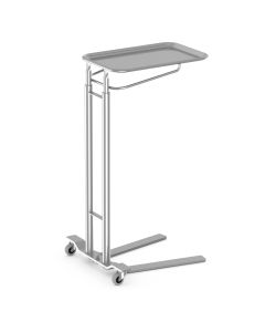 CME Foot Operated Mayo Stand w/ Dual Post and Stainless Steel Tray - CMEB-MY1912-DF