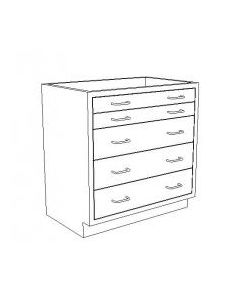 Blickman Base Cabinet with 5 Drawers