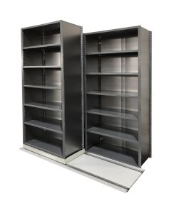 Equipto 273-5-4-3-36M Lateral Mobile Aisle Shelving - 4 Stationary Units, 3 Mobile Unit