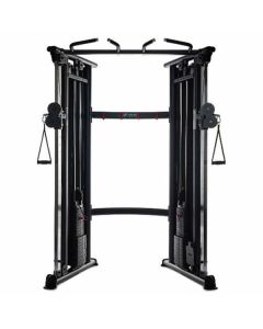 Fabrication Enterprises 10-7123 88" Inflight Fitness Functional Trainer with Two Stacks & Rear Shrouds