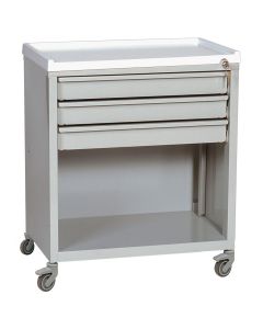 Harloff ETC Line Three Drawers Treatment Cart with Lower Compartment