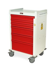 Harloff Aluminum Six Drawers MR-Conditional Anesthesia Cart with Breakaway Lock - Standard Package