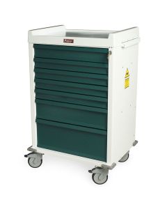 Harloff MR-Conditional Seven Drawers Anesthesia Cart with Key Lock