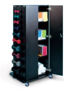 Hausmann 5569 Multi-Purpose Weight Storage Rack W/ Locking Cabinet