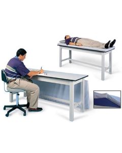 Hausmann Industries 4082QS Treatment Table/Desk Combo with Mat, Gray, 72" x 24" x 32" -NWP-