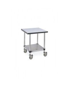 Metro LTSM36PG Metro Mobile-Ready Stainless Worktable with Gray Phenolic Top and Solid HD Shelf, 30" x 35.75" x 35.875"