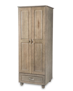 Novum Medical Products, Inc LEX-W24 Lexington Series Wood Finish Wardrobe, 2 Doors, 24" Interior