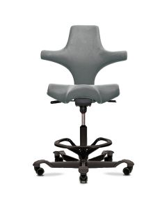 Marketlab 944500-CO-FEATHER ERGO CHAIR W/ROUND FOOTRING, FEATHER GREY