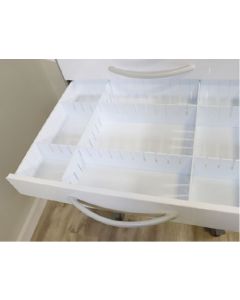 CME MAYA-3TDSET Seamless High Impact Polymer Tray with 2 Short and 2 Long Dividers, For 3 In MayaCart Drawer