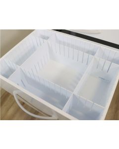 CME MAYA-6TDSET Seamless High Impact Polymer Tray with 2 Short and 2 Long Dividers, For 6 In MayaCart Drawer