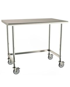 Metro Mobile - Ready Stainless Worktable with Stainless Island Top and 3-Sided Frame