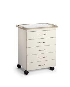 Midmark M51A Mobile Treatment Cabinet, (5) 4In Drawers.18In Deep.3In Casters