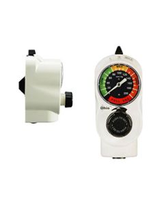 Ohio Medical Push-to-Set Vacuum Regulator, Continous, 3-Mode Adult, Analog Display, White, No Adapter 1/8" NPT Female (Wall), No Fitting 1/8" NPT Female (Patient) (8700-1224-900)