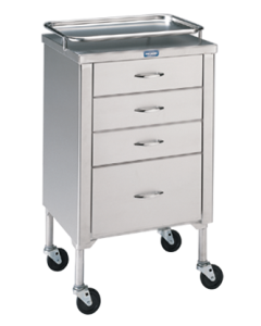 Pedigo P-1105-SS Anesthetist Cabinet With Four Ss Drawers
