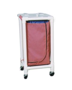 Newmatic Medical Regular Capacity Single PVC Hamper Carts w/ 28 Gallon Mesh Bag