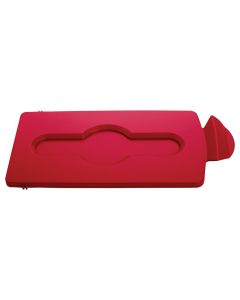 Rubbermaid Slim Jim Recycling Station, Red Closed Lid Insert, 2007192