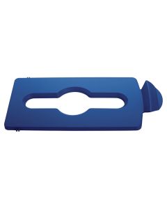 Rubbermaid Slim Jim Recycling Station, Blue Mixed Recycling Lid, 2007891