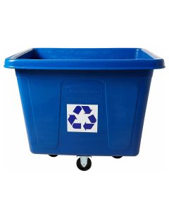 Rubbermaid Cube Truck Recycle 16 Cubic Foot/ 0.5M3, Blue, FG461673BLUE