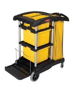 Rubbermaid Microfiber Janitor Cart, FG9T7300BLA
