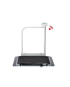 seca 676 Wheelchair Electronic Scale with Transport Casters and Handrail